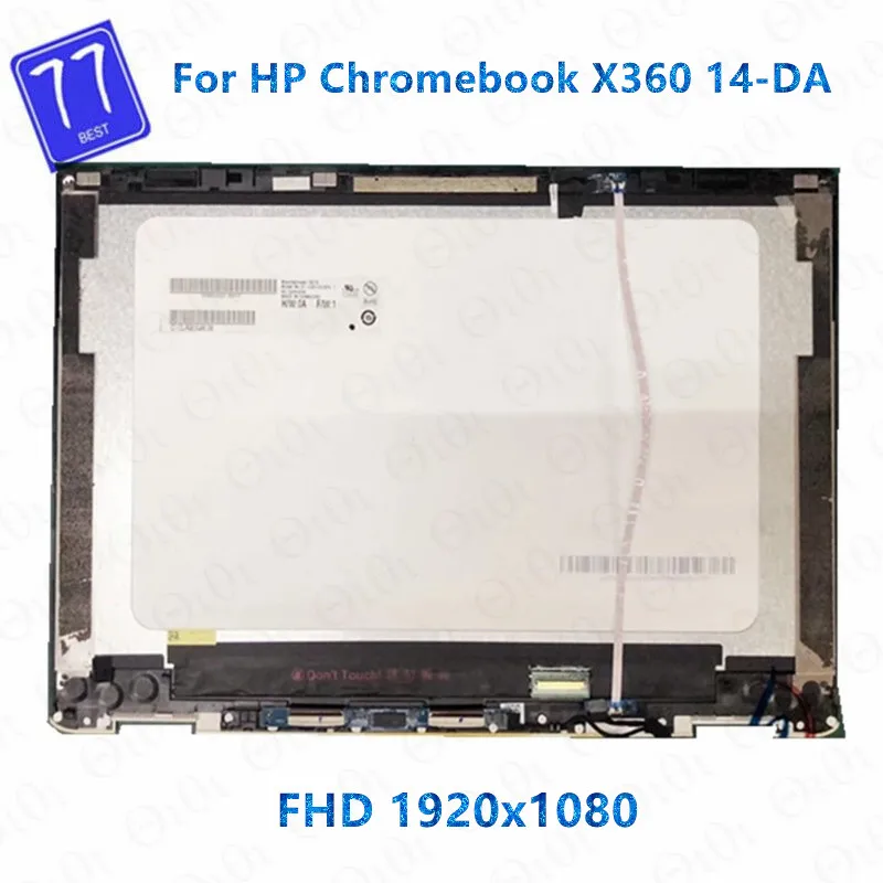 

Original 14'' IPS FHD 1920X1080 LCD Touch Screen Digitizer Assembly+Frame For HP Chromebook x360 14 14-da 14-DA x360 14-da0000ng