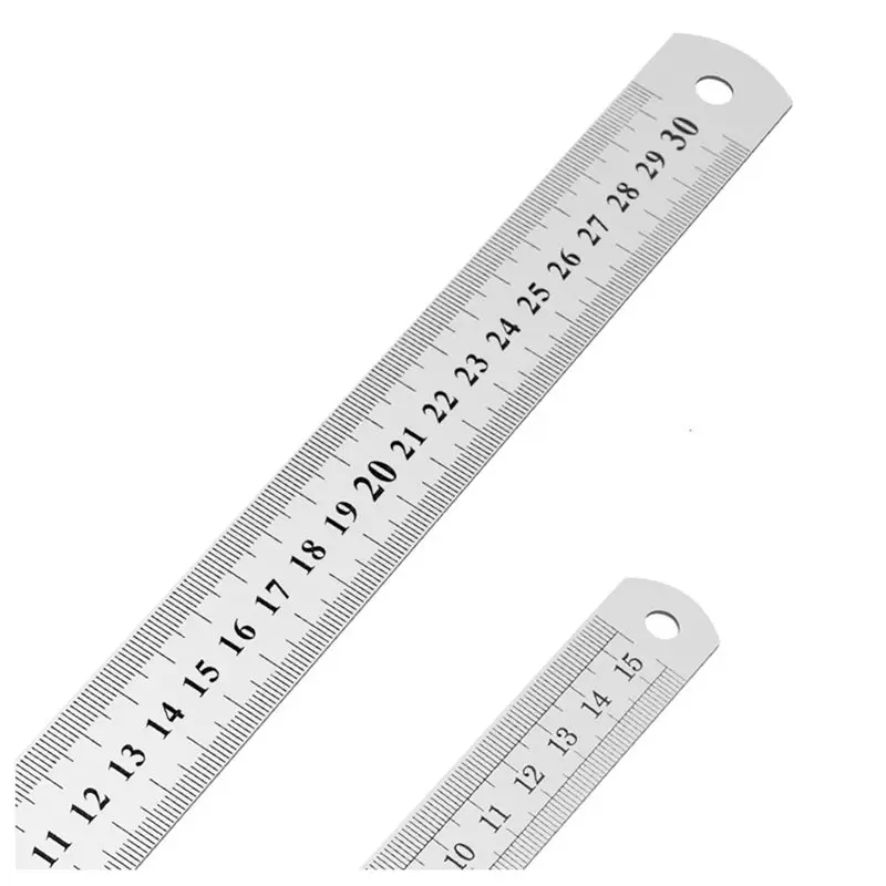 

Stainless Steel Ruler 12 Inch + 6 Inch Metal Rulers