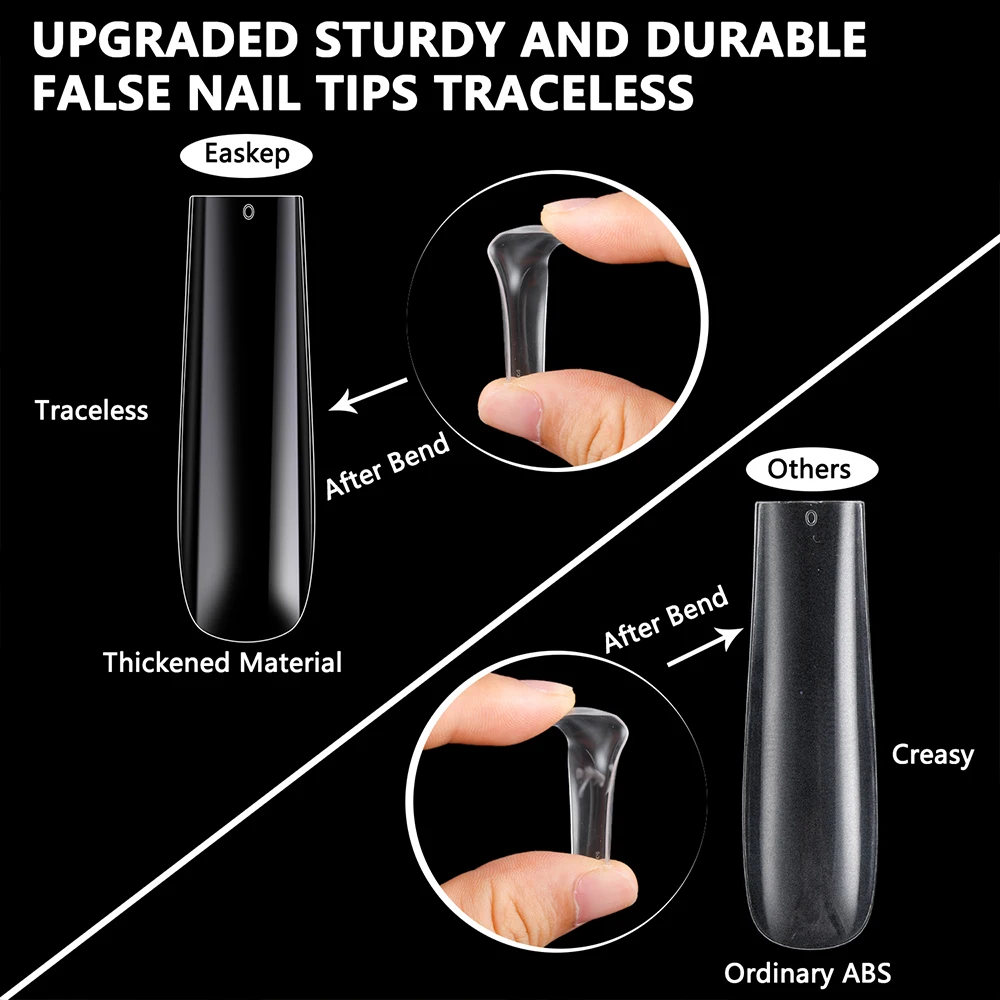 120 шт./кор. XXL конические квадратные накладные ногти для наращивания ногтей