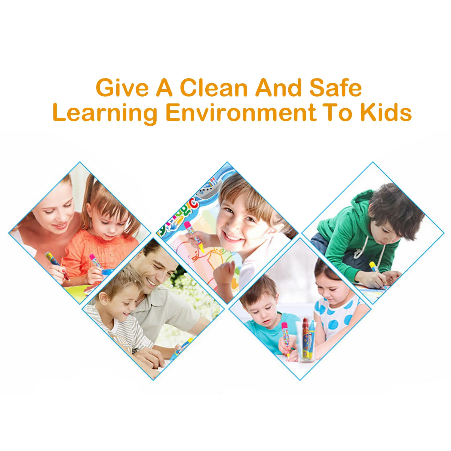 59x36 см многоразовый коврик для рисования водой ковер с 2 шт. ручек детей Ранняя