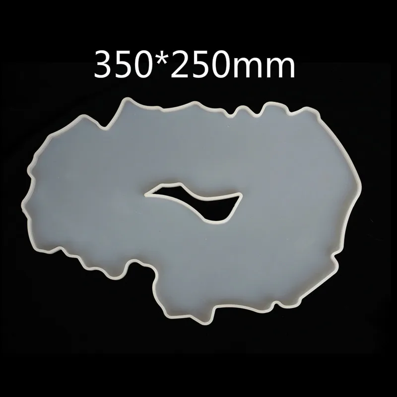 Большая Асимметричная силиконовая форма в форме лотка натуральный агат жидкость