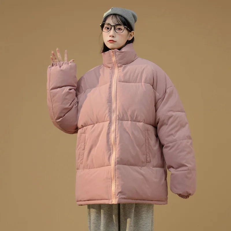 Winter Jacket Women Parkas Thicken Warm Coat Womens Stand Collar Jackets Solid Color Parka Coat Women Fashion New Streetwear 5XL