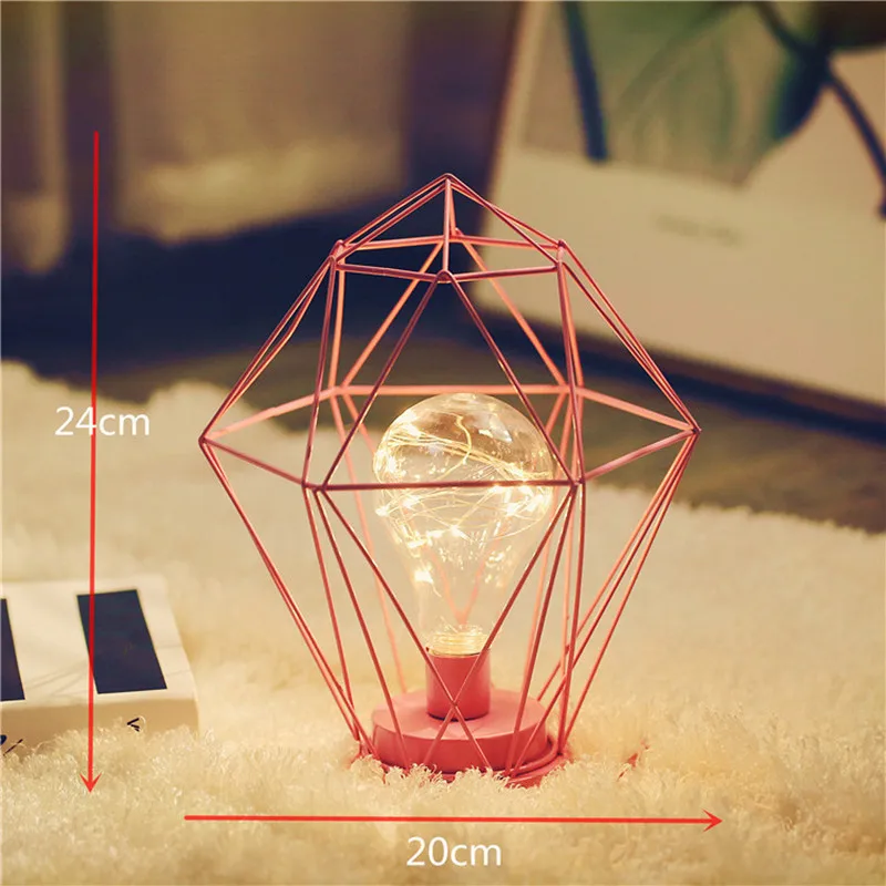 Винтажная железная Геометрическая декоративная лампа креативный металлический