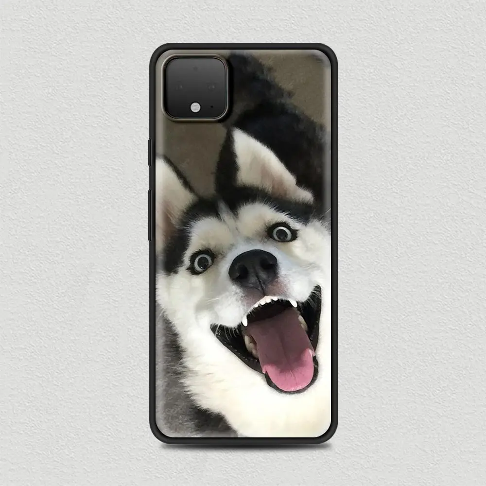

Cute Dog Silicone Phone Case for Google Pixel 4 XL 4 4a Cover For Google Pixel 5 4G 5G Soft Black Shell Coque