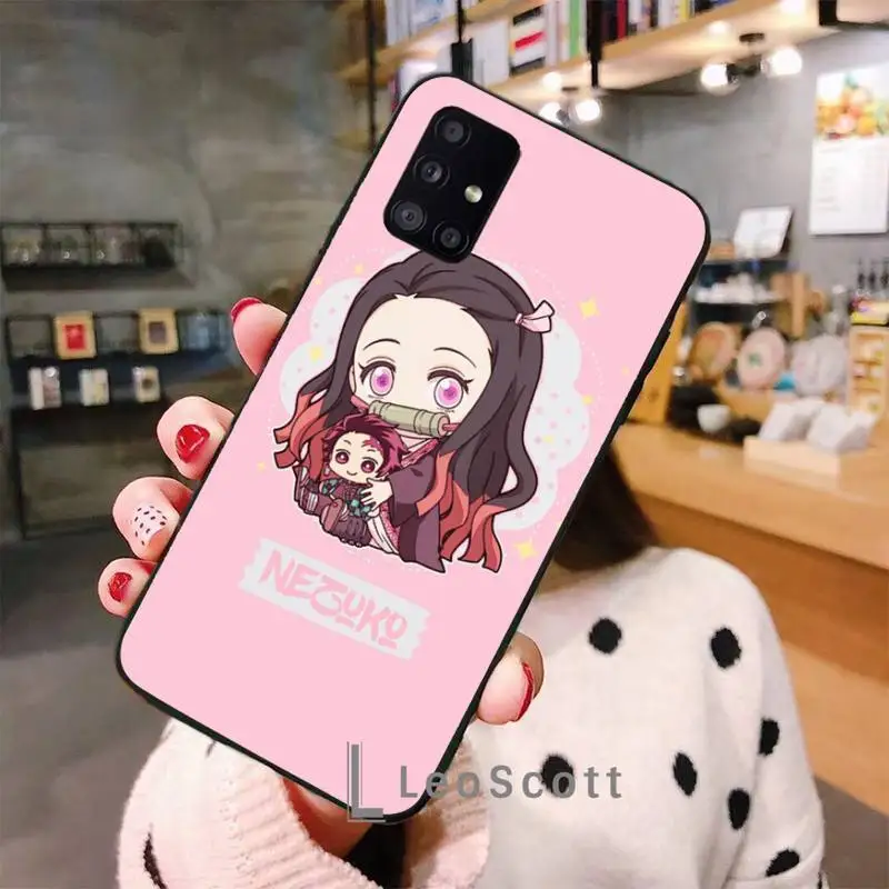 

Kamado Nezuko Kimetsu No Yaiba Demon Phone Case For Samsung A50 A51 A71 A20E A20S S10 S20 S21 S30 Plus ultra 5G M11