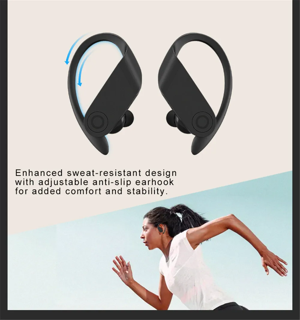 B10 True TWS беспроводные наушники Bluetooth 5,0 спортивные наушники с Ушными крючками водонепроницаемые наушники Беспроводная зарядка стерео гарнитура PK Q62