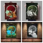 Иллюстрация человеческого мозга, постер, холст с изображением короны дерева, абстрактная Настенная картина, домашний декор, гостиная, спальня, игровая комната