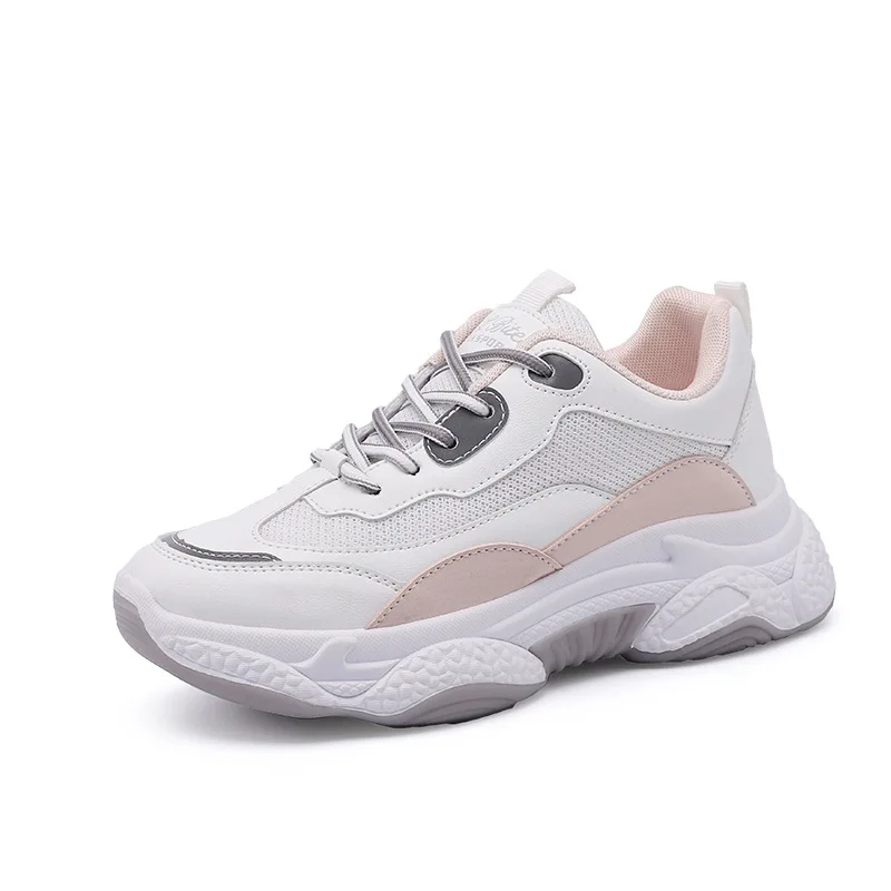 

Женские кроссовки на толстой подошве, дышащие кроссовки в Корейском стиле, спортивная обувь для бега, новинка весны 2021