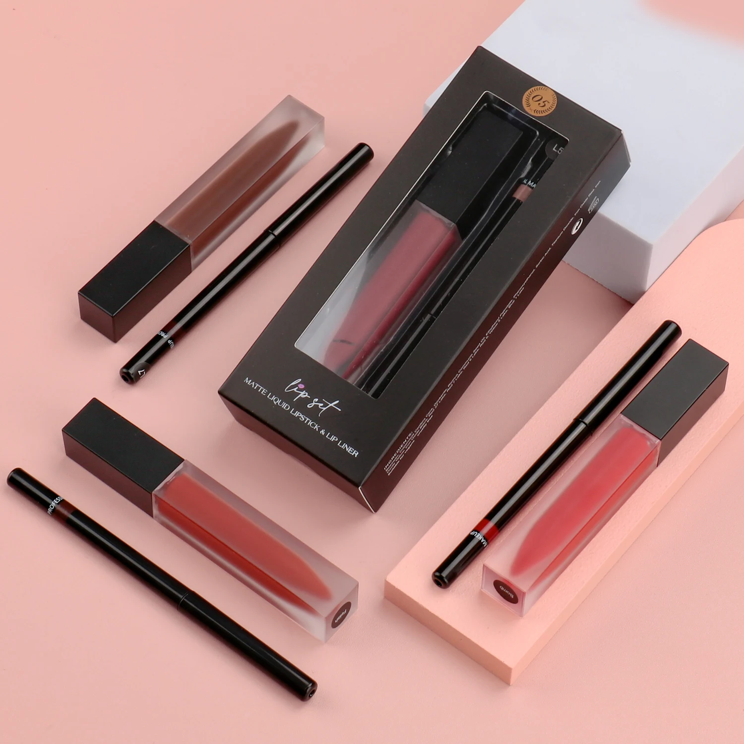 

Lip gloss set lip gloss kit matte liquid lipsitck kit private label cutom logo print logo lipgloss set