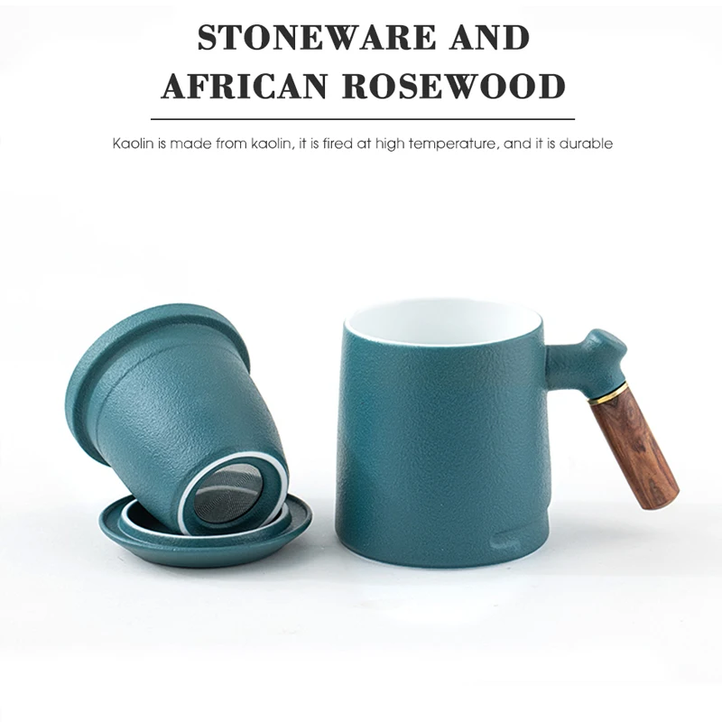 SENDIAN Ceramic Integrated Filter Tea Cup Handmade Boutique Mug With Lid 2021 New Hot Office Home Kitchen Accessories | Дом и сад