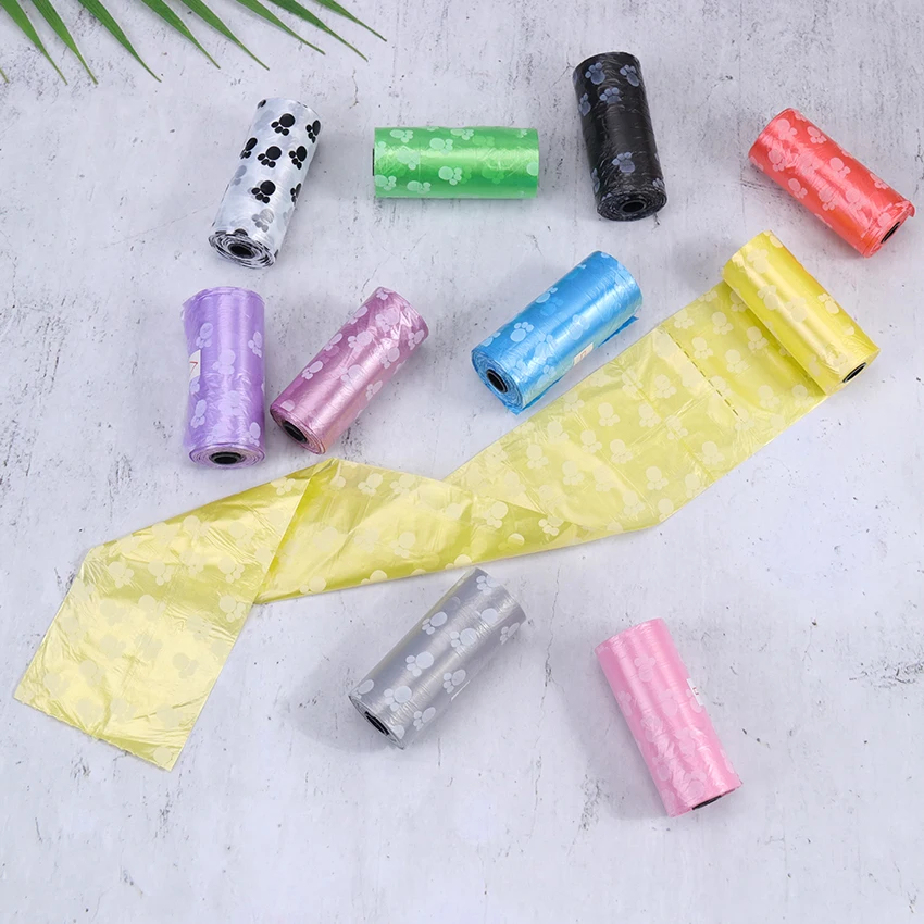 

5 Rolls Biodegradable Pet Dog Poop Bag Dog Pooper Bags Clean Pet Poop Outdoor Pick Up Tools Pets Products