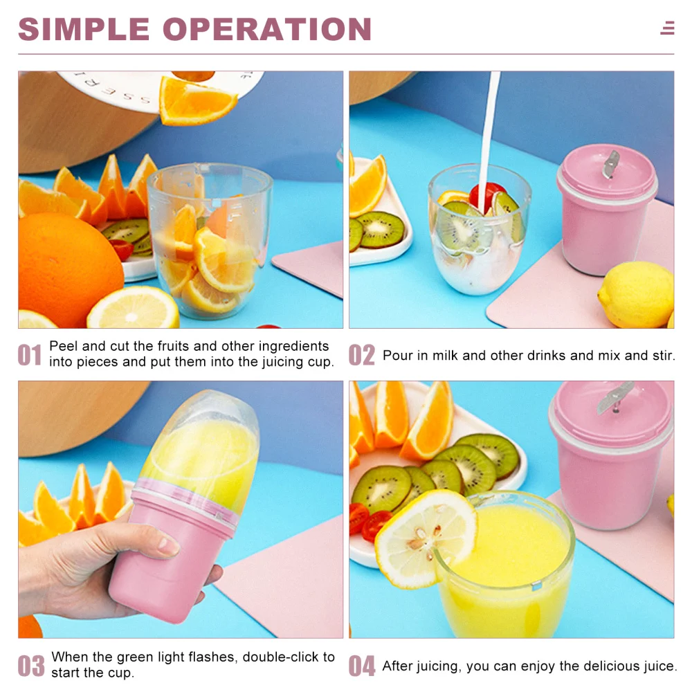 

1pc Mini Household Juicing Machine Cup Portable Juicer Household Fruit Squeezer