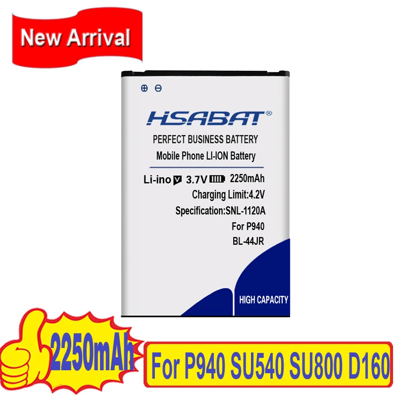Аккумулятор HSABAT для LG 3 0 K2 2250 мАч аккумулятор P940 SU540 SU800 D160 L40 BL 44JR BL44JR | Мобильные