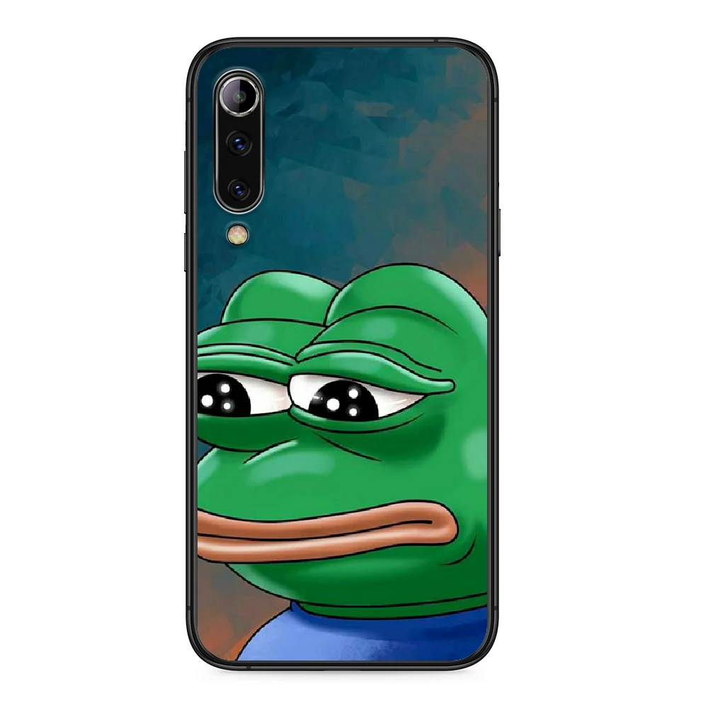 

Pepe Memes Sad Frog Phone case For Xiaomi Mi note 10 A3 9 MAX 3 A2 8 9 Lite Pro ultra black cover tpu hoesjes painting prime 3D