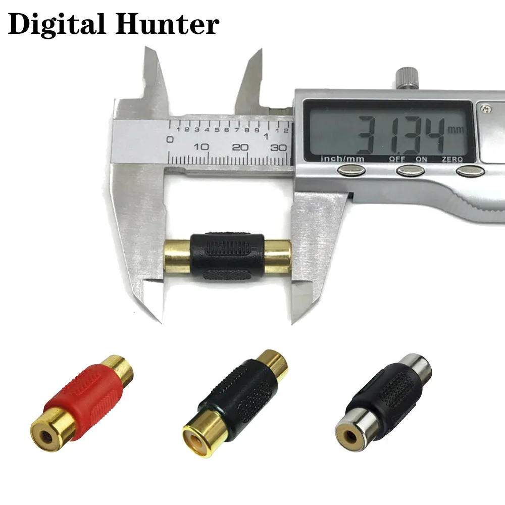 2 шт. медный RCA Phono AV папа-папа Аудио Видео пол мама-гнездо переходник встроенный