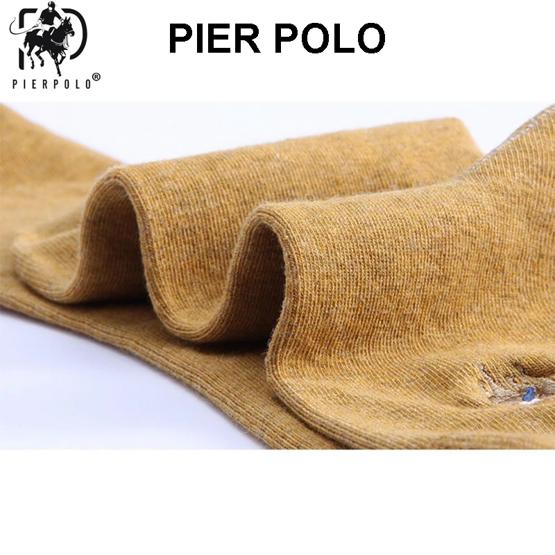 PIER POLO, новинка, Брендовые мужские носки из чесаного хлопка, мужские носки без пятки, Всесезонная Повседневная Деловая обувь, носки, 5 пар