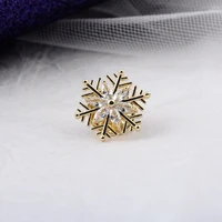 new snowflake brooch for women suit anti exposure safe pin collar buckle thorn needle clothing accessories jewelry banquet gifts