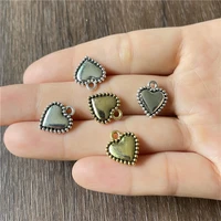junkang 12mm14mm popular european american solid small heart pendant diy handmade bracelet necklace jewelry connection
