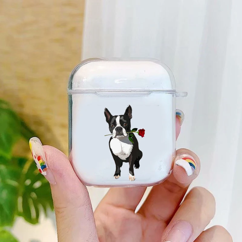 Силиконовый чехол для Apple airpods 1 2 с французским бульдогом | Электроника