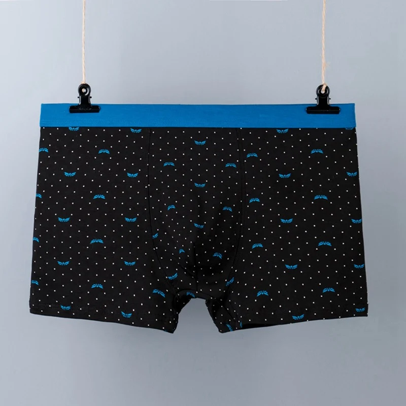 

MFERLIER new men big sales dot Boxer cotton plus size 7XL soft Breathable comfortable Boxer Underwear elasticity loose 120KG 60