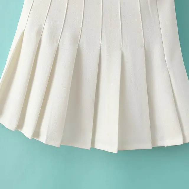 

Fashion Women Sexy Pleated Mini Skirt School Girl Skater Tennis Skirt High Waist Flared White Red Female Short Summer Skirt