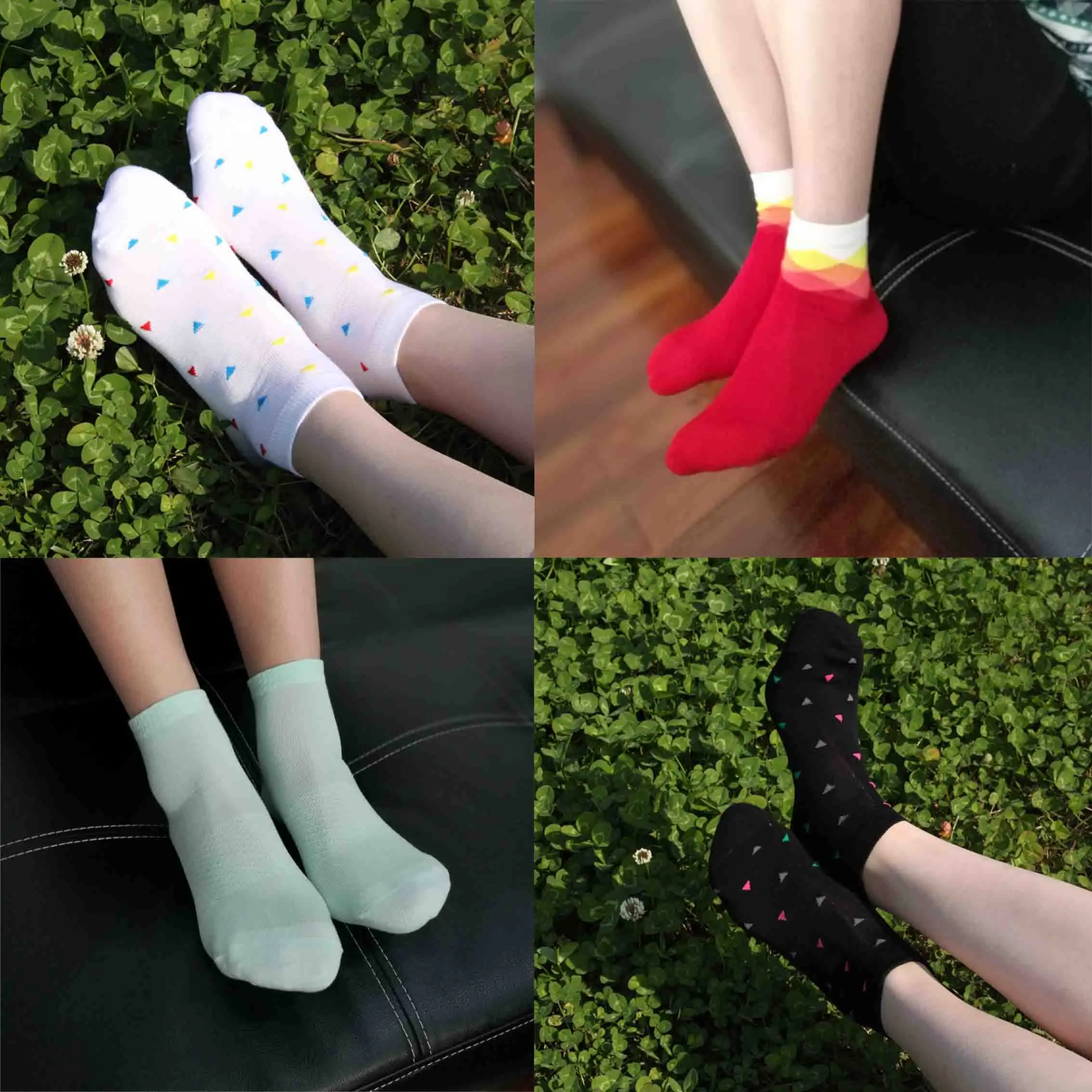 LIONZONE тонкие женские носки с бриллиантами дышащие для отдыха из бамбука высокого