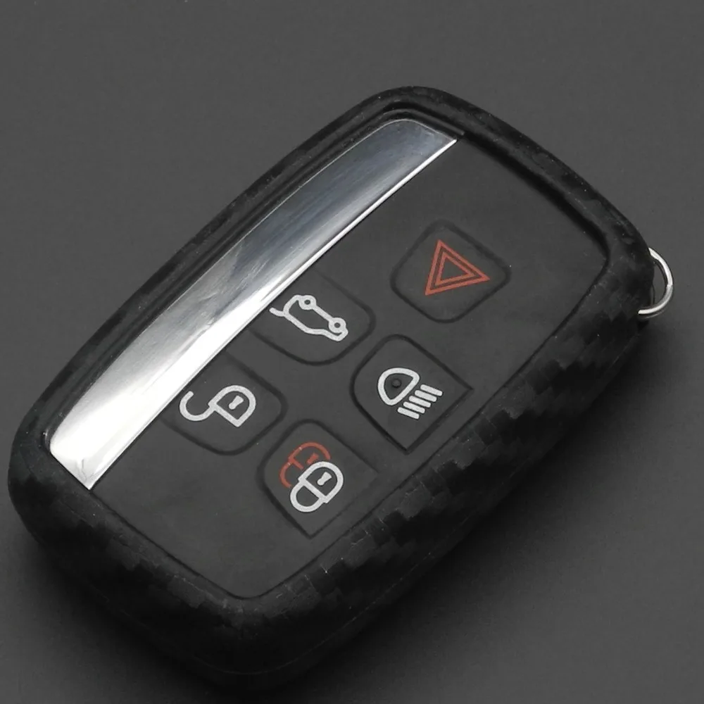 10 шт. карбоновый силиконовый чехол для ключей от машины Land Rover A9 Range Sport Evoque freelander 2