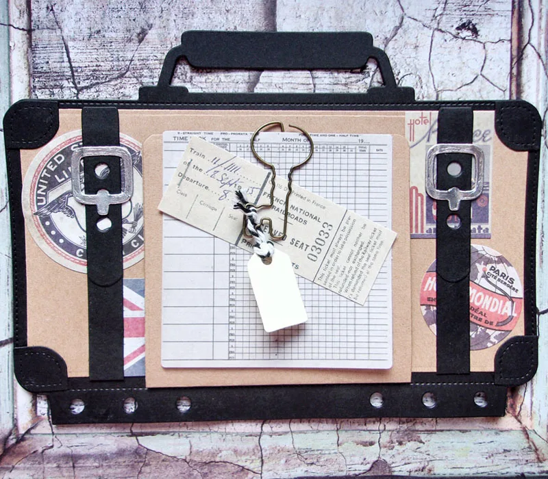 Пресс-формы Suitecase планировщик журнал штампы альбом фотобумага рукоделие