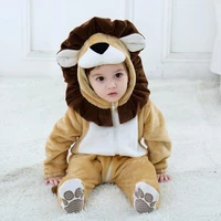 hot baby lion king pajamas costume winter newborn babe animal clothes infant anime cosplay outfit hooded jumpsuit for boy girl