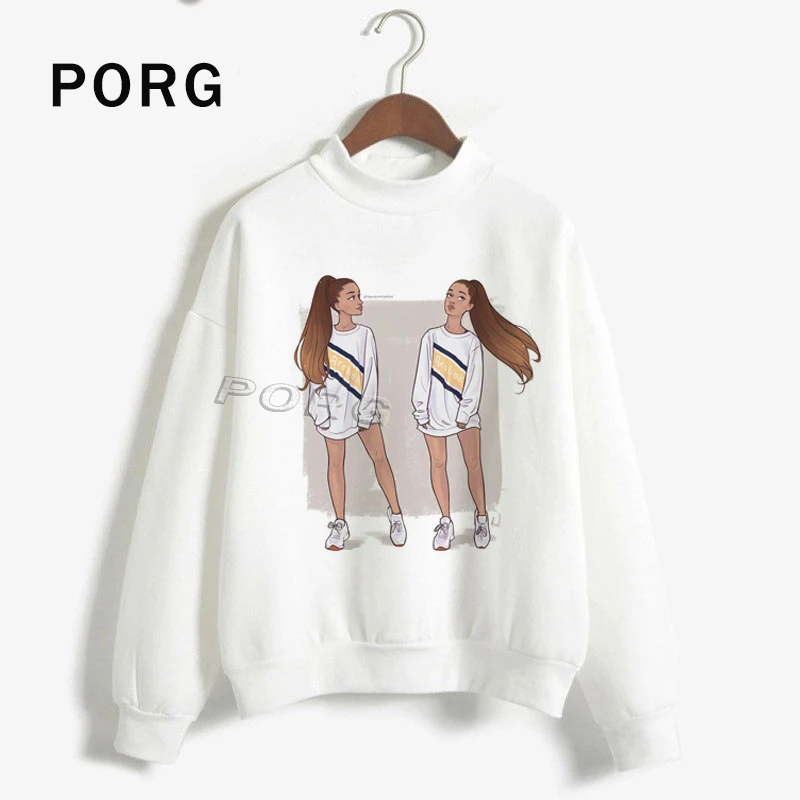Ariana Grande/Розовая Толстовка для женщин в готическом стиле, уличная Harajuku Sudadera Mujer, новая женская одежда, толстовки с длинными рукавами и круглым вырезом