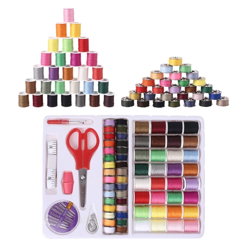 

Sewing Kit Complete Needle and Thread Kit 100 Pcs Basic DIY Sewing Kits with Storage Box for Sewing for Adults Beginners Emergen
