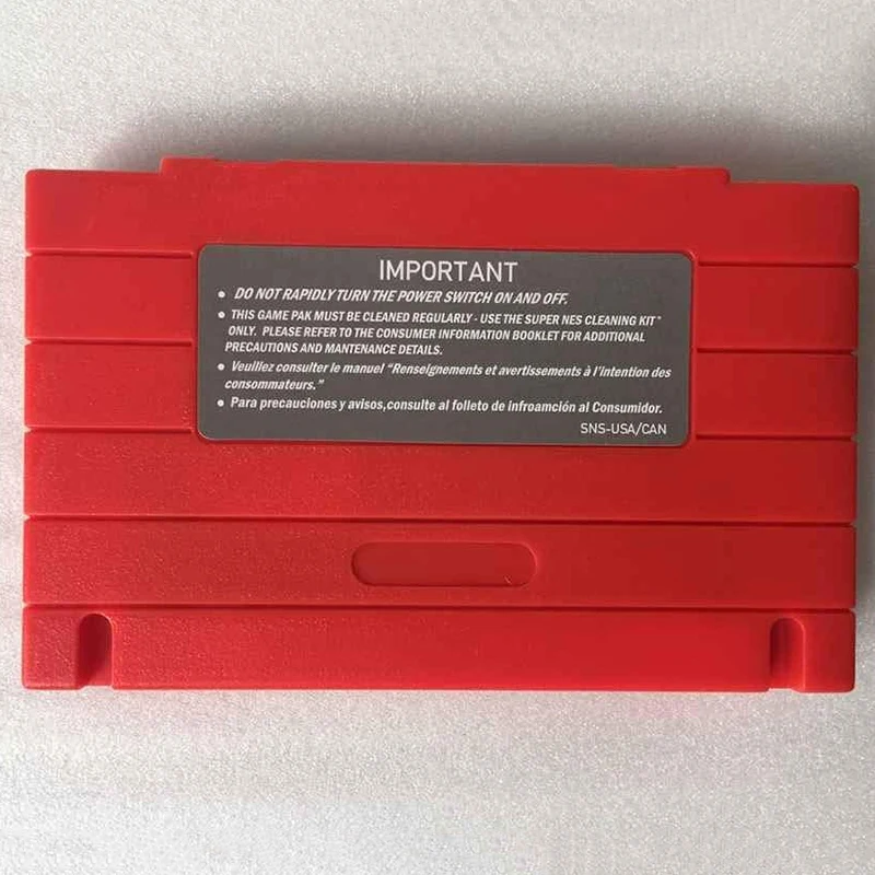 Картридж карточки для супер игры в одном красном корпусе игровой карты SFC/SNES 100 Snes