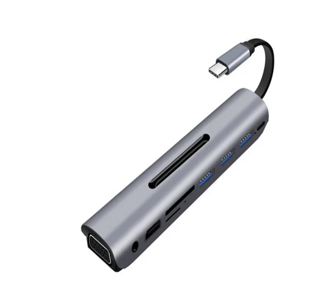 Док станция thunderbolt 3 с портом USB Type C на HDMI VGA TF SD карту аудиоразъемом 5 AUX адаптер