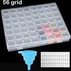 5628 клетки пластиковых ящиков для хранения вещей, пластиковое литье наклейки Воронка комплекты для алмазного живопись вышивка аксессуары контейнер для инструментов коробка держатель