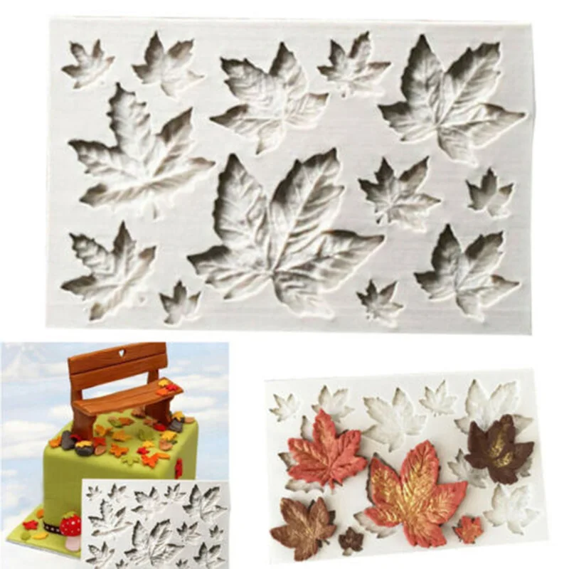 

Maple Leaves Molds Fondant Cake Decorating Tools Silicone Molds Chocolate Baking Tools for Cakes Gumpaste