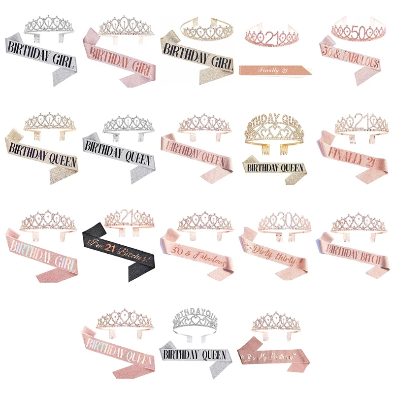 Короны на день рождения для женщин корона и стразы тиара F3MF | Украшения