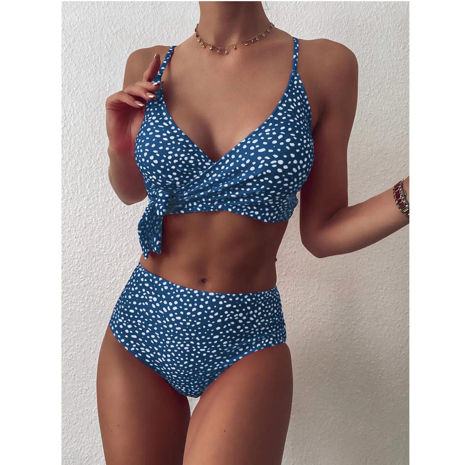 

Sexy Bikinis Women 2021 New Print Swimwear High Waist Swimsuit Bandage Bathing Suits Beach Wear Biquini Female Swimming Suit