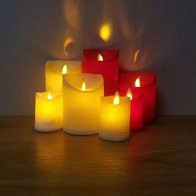 Красивый романтичный электронный светодиодный лампы в форме свечи вечерние