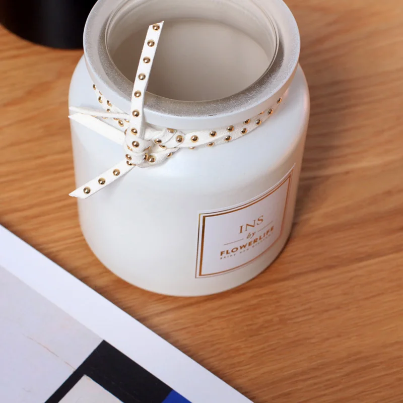 Ваза в скандинавском стиле керамическая стеклянная черная ваза для украшения