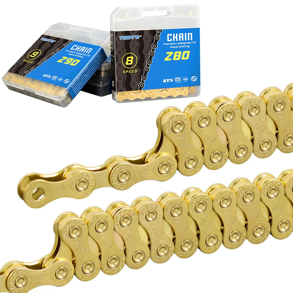 Bicycle Chain 8/9/10/11Speed Anti-Rust Mountain Road Bike Chain Golden Plating Shifting MTB Bike Chains Cycling Accessories Part