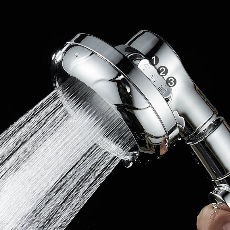 

Портативная трехрежимная экономичная насадка для душа под давлением с установкой под давлением, принадлежности для ванной комнаты, насадк...