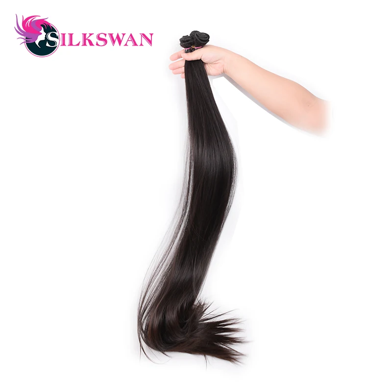 Silkswan человеческие волосы 1/3/4 шт. Пряди 34 36 38 40 50 дюймов пряди бразильские Remy
