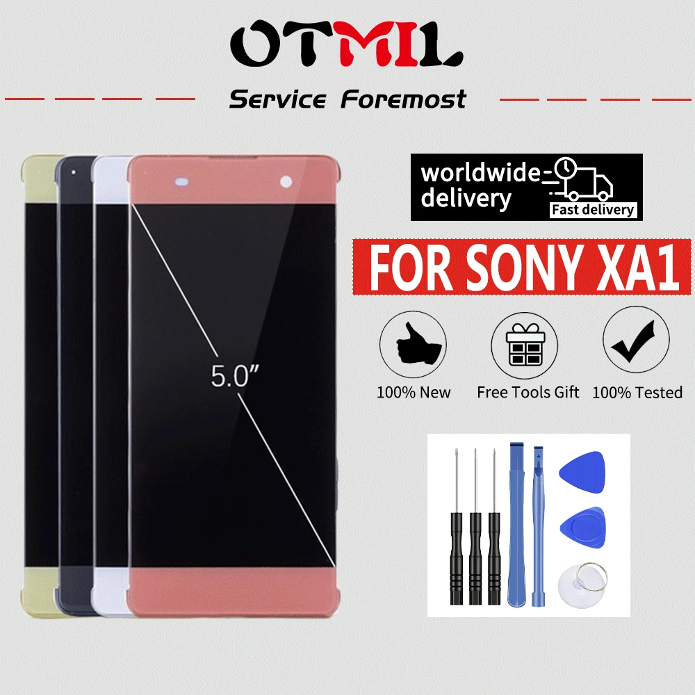 5 0 "без битых пикселей ЖК-дисплей сенсорный экран с рамкой для SONY XPERIA XA1 G3116 G3121