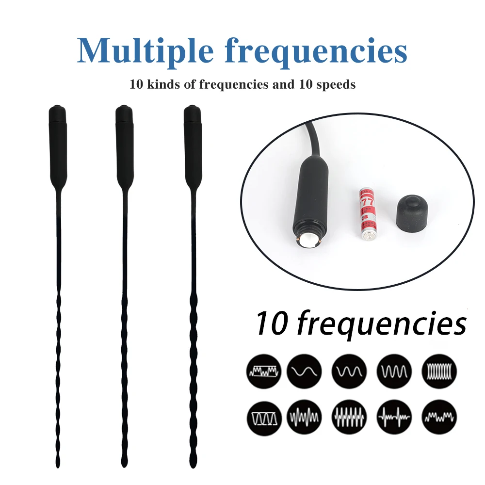 Уретральный вибратор для мужчин стимуляция пениса 10 частот вибрирующий штекер