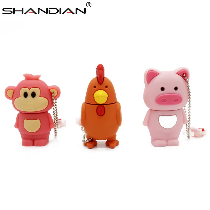 SHANDIAN saleNew Модный USB флеш накопитель мультяшная палка креативный 64 ГБ 32 ГБ/16 ГБ/8 ГБ/4