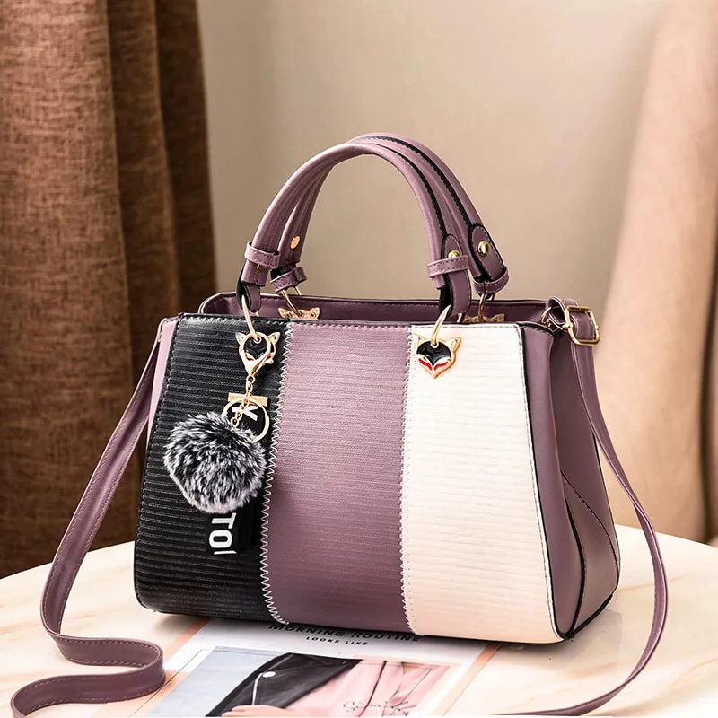 

Fashion Women Handbag PU Leather Shoulder Crossbody Bags With Pendant Bolsa Female Party Handbags