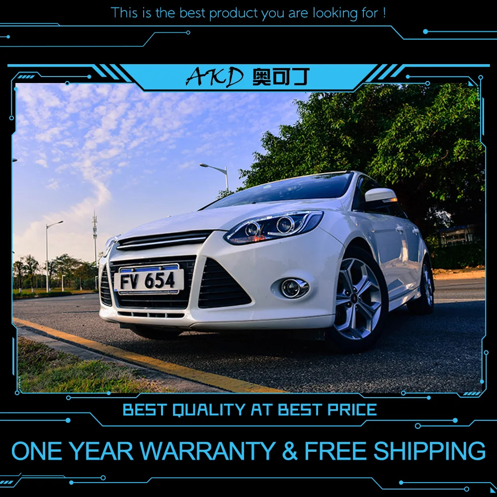 АКД автомобильного тюнинга поперечная балка для Ford Focus 2012 2014 светодиодные фары DRL