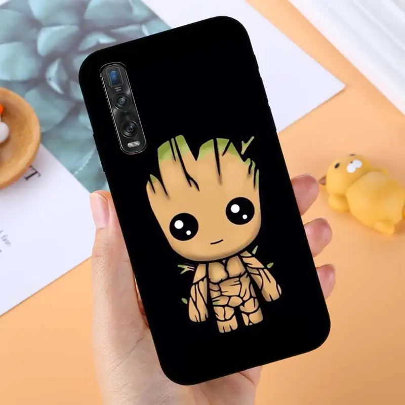 marvel super hero avengers groot for oppo find x3 x2 r17 lite neo f19 f11 pro plus 5g k5 k3 r15 r9s f9 f7 phone case free global shipping