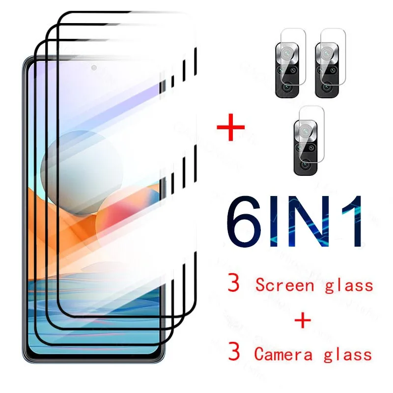 

Case For Xiaomi Redmi Note 10 Pro 10s 9s 8 9 Pro 8T Tempered glass Poco x3 F3 M3 Pro Note10 10Pro Note9S Camera lens Screen Glas