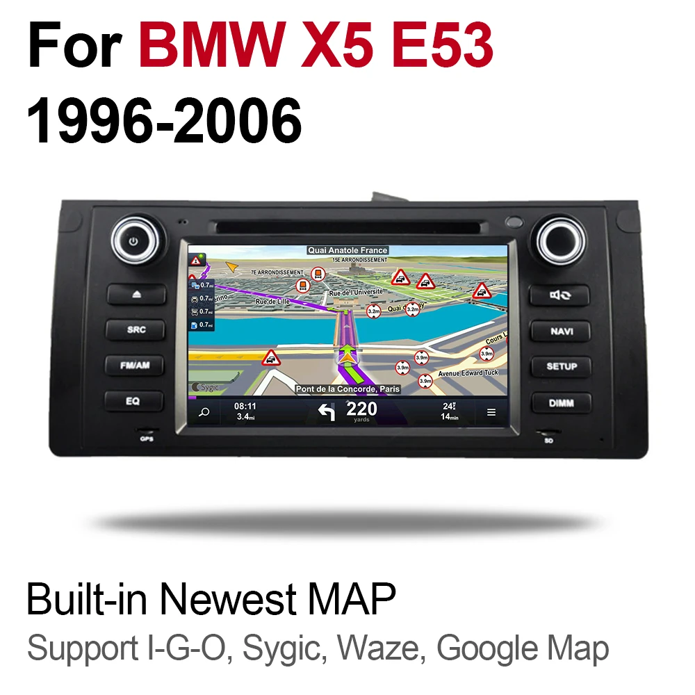 7 &quotAndroid автомобильный мультимедийный плеер 2 Din WIFI GPS навигация Авторадио для BMW X5